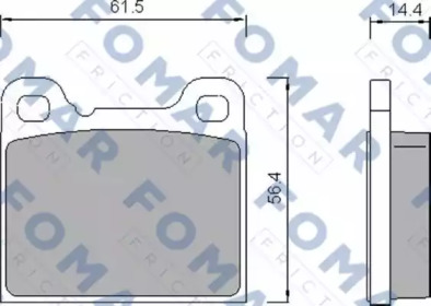 FOMAR FRICTION fo458781 -  Комплект тормозных колодок, дисковый тормоз